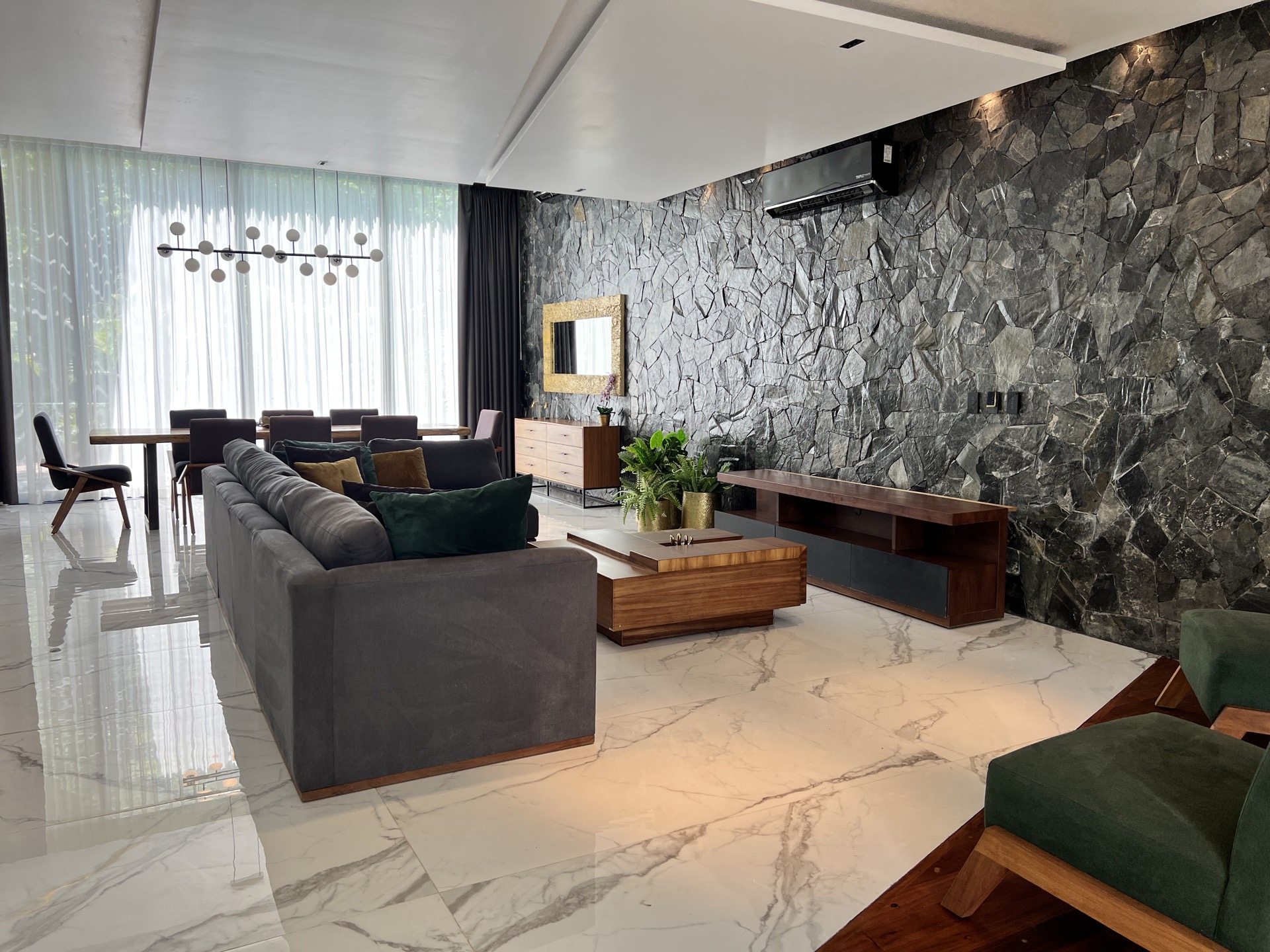 Casa Playacar — Sala y comedor